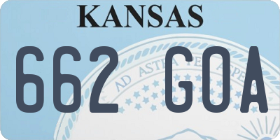 KS license plate 662GOA