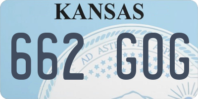KS license plate 662GOG