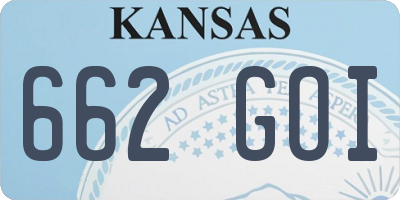 KS license plate 662GOI