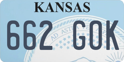 KS license plate 662GOK