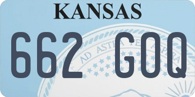 KS license plate 662GOQ