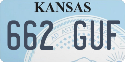 KS license plate 662GUF