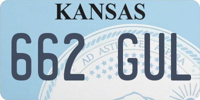 KS license plate 662GUL