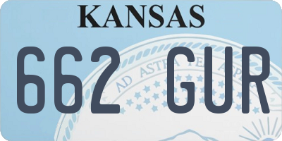 KS license plate 662GUR