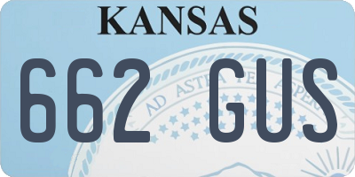 KS license plate 662GUS