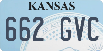 KS license plate 662GVC