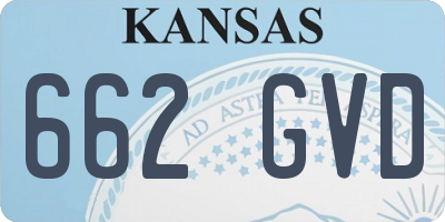 KS license plate 662GVD