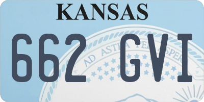 KS license plate 662GVI
