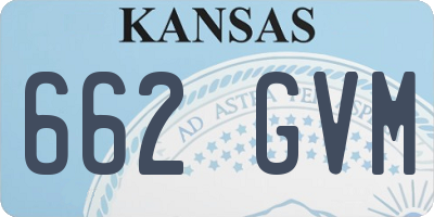KS license plate 662GVM