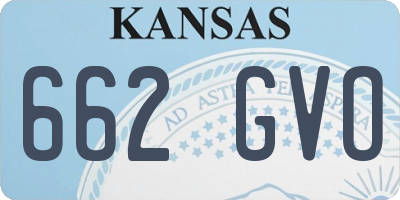 KS license plate 662GVO