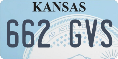 KS license plate 662GVS
