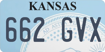 KS license plate 662GVX