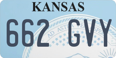 KS license plate 662GVY
