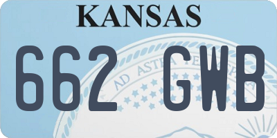 KS license plate 662GWB