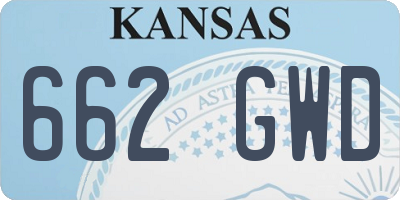 KS license plate 662GWD