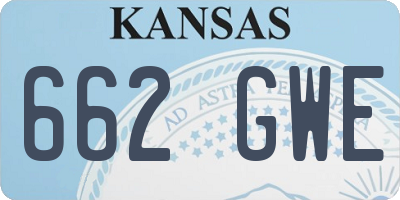 KS license plate 662GWE