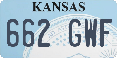 KS license plate 662GWF