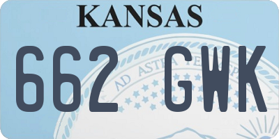 KS license plate 662GWK