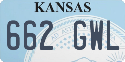 KS license plate 662GWL
