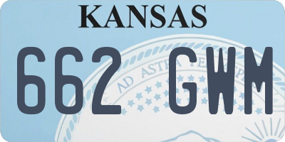 KS license plate 662GWM