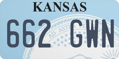 KS license plate 662GWN
