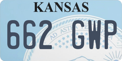 KS license plate 662GWP