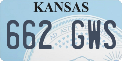 KS license plate 662GWS