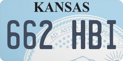 KS license plate 662HBI