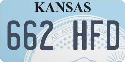 KS license plate 662HFD
