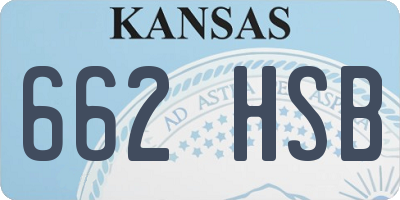 KS license plate 662HSB
