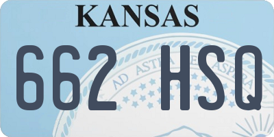 KS license plate 662HSQ