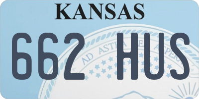 KS license plate 662HUS