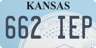 KS license plate 662IEP