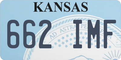 KS license plate 662IMF
