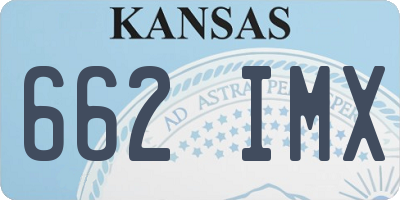 KS license plate 662IMX