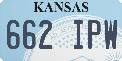 KS license plate 662IPW