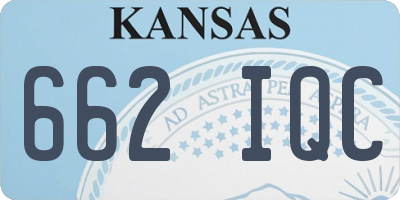 KS license plate 662IQC