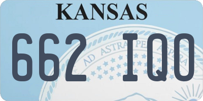 KS license plate 662IQO