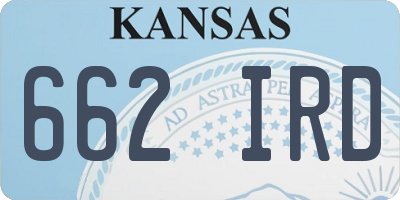 KS license plate 662IRD