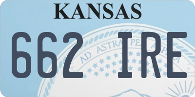 KS license plate 662IRE