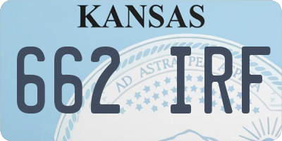 KS license plate 662IRF