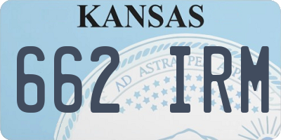 KS license plate 662IRM