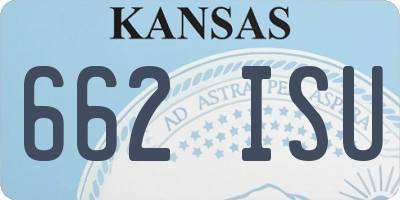 KS license plate 662ISU