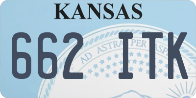 KS license plate 662ITK