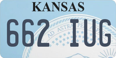KS license plate 662IUG
