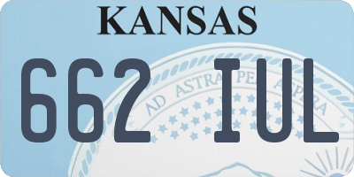 KS license plate 662IUL