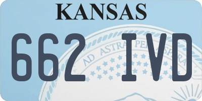 KS license plate 662IVD