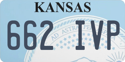 KS license plate 662IVP