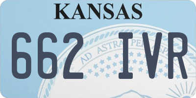 KS license plate 662IVR