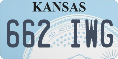 KS license plate 662IWG